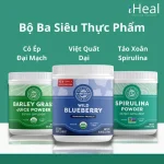 Bộ 3 Superfood Vimergy – Spirulina 250g + Barley Grass 250g + Việt Quất Dại 250g