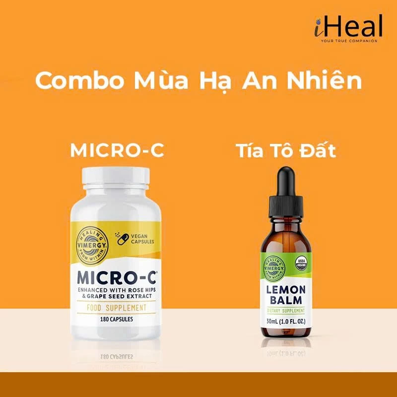 Combo Vimergy Micro-C 180v + Tía Tô Đất (Lemon Balm) 30ml